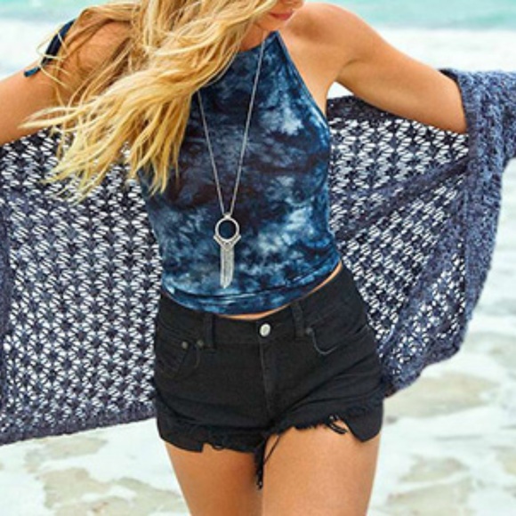 American Eagle Outfitters Pants - AEO Vintage Hi-Rise Festival Black Stretch Shorts